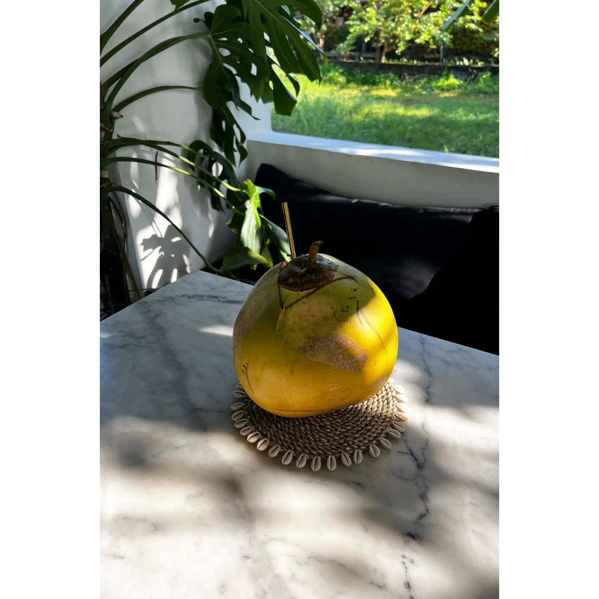 The Seagrass Shell Pan Coaster - Natural - LUXONAS HOME