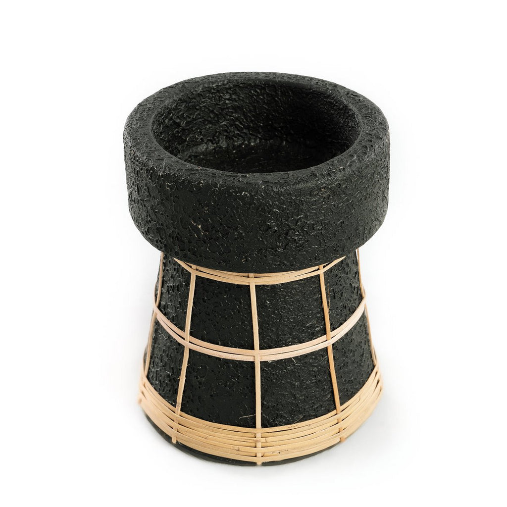 The Serene Candle Holder - Black Natural - M - LUXONAS HOME