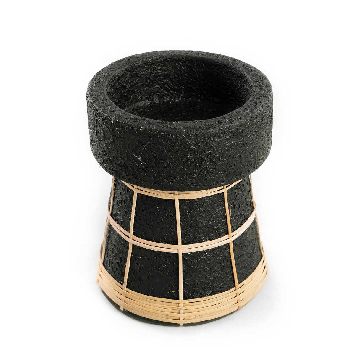 The Serene Candle Holder - Black Natural - M - LUXONAS HOME