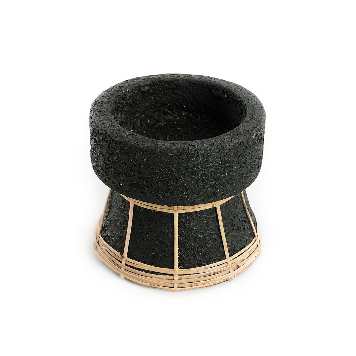 The Serene Candle Holder - Black Natural - S - LUXONAS HOME
