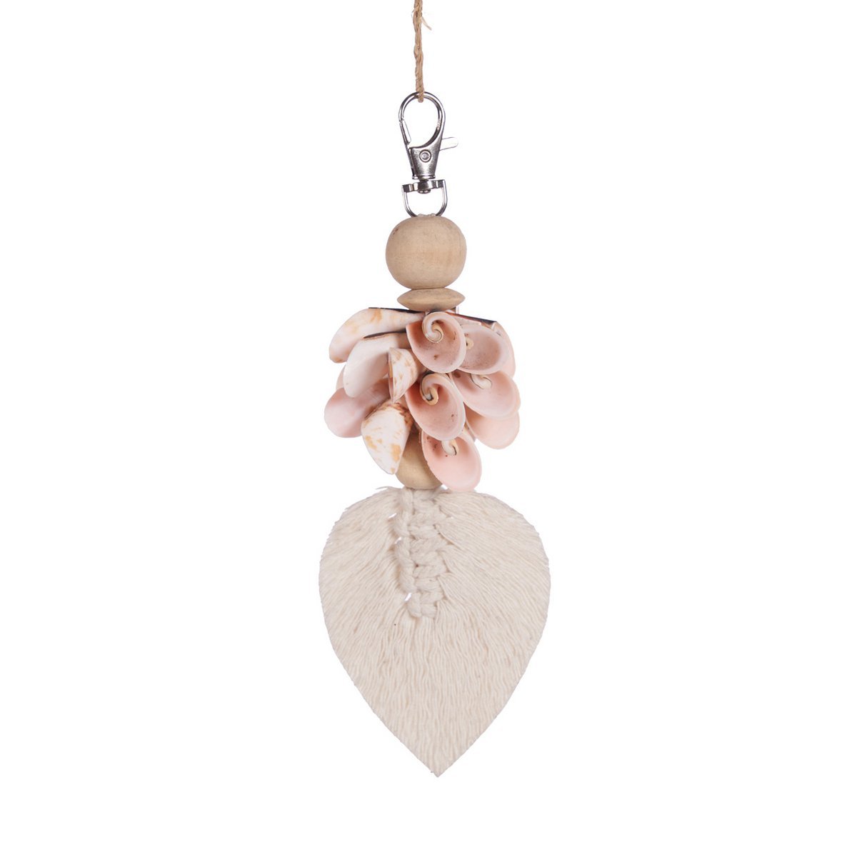 The Shiva Shell Keychain - Pink White - LUXONAS HOME