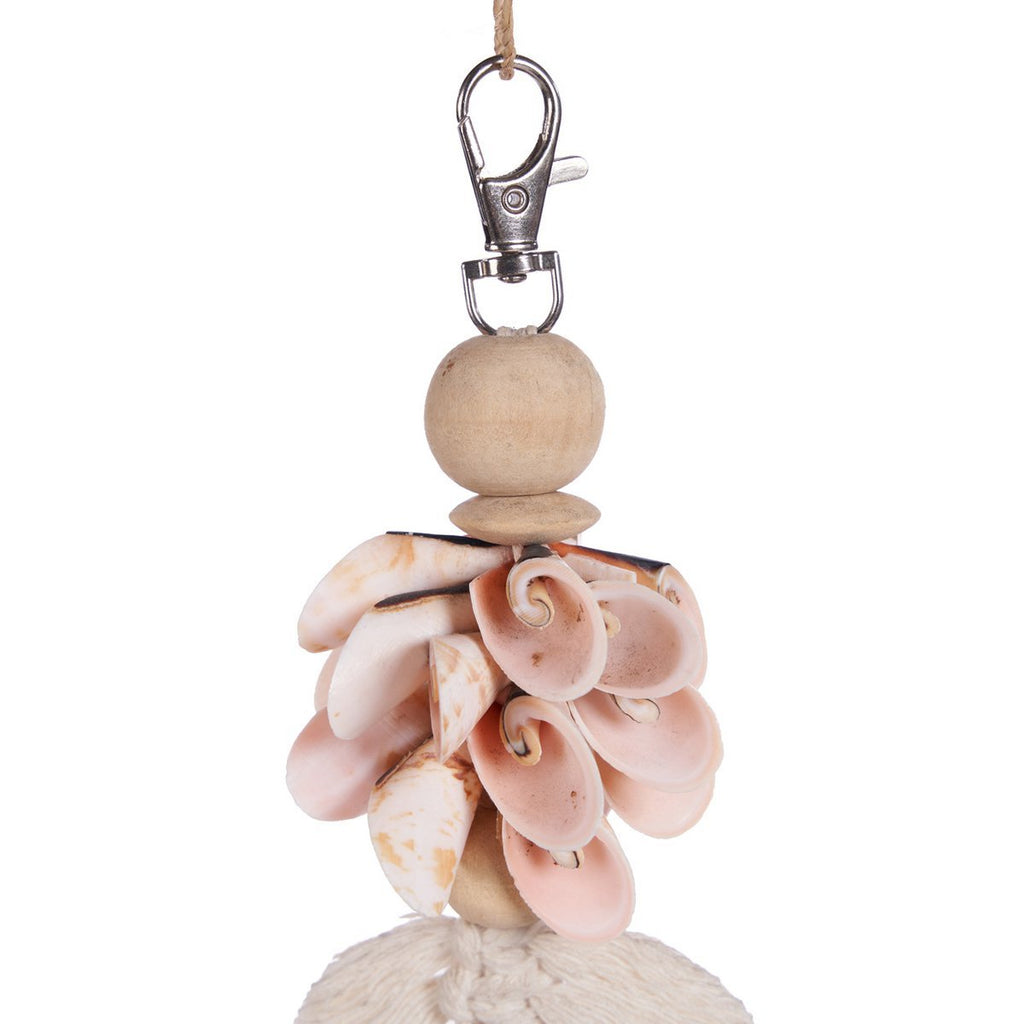 The Shiva Shell Keychain - Pink White - LUXONAS HOME