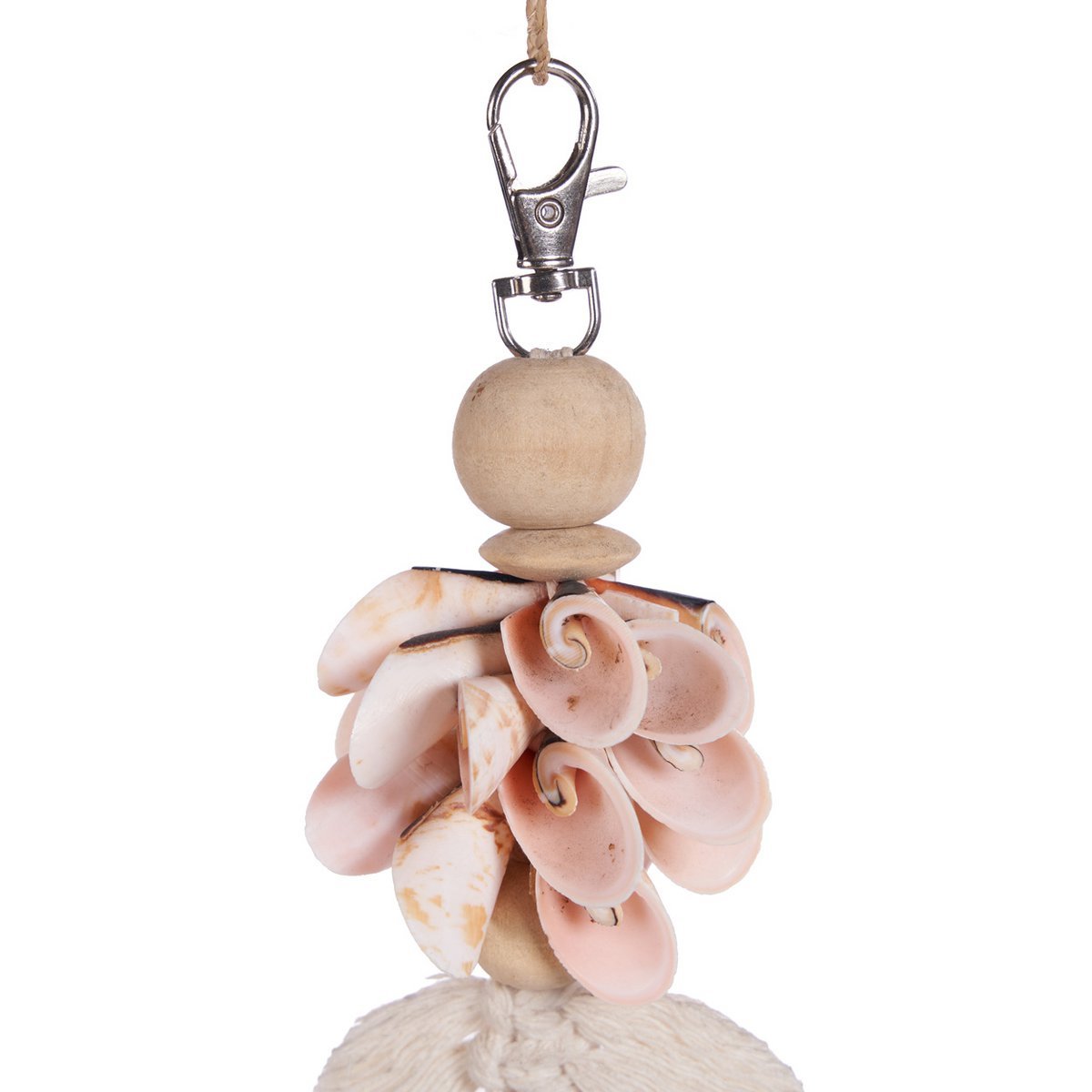 The Shiva Shell Keychain - Pink White - LUXONAS HOME