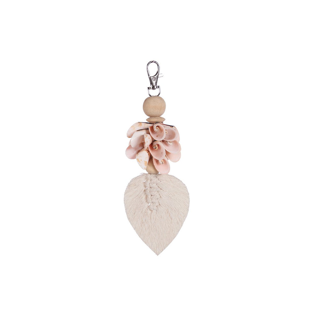The Shiva Shell Keychain - Pink White - LUXONAS HOME