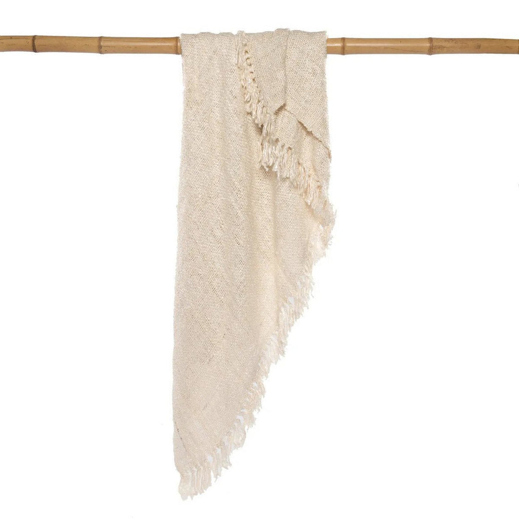 The s'il vous Plaid - Cream - LUXONAS HOME