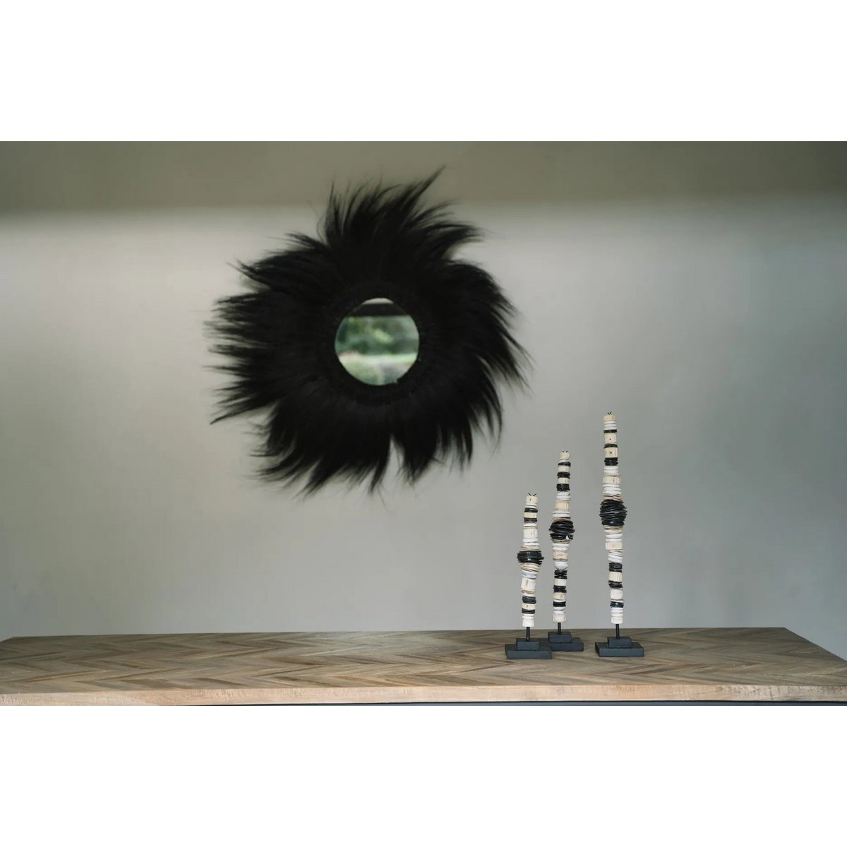 The Simba Mirror - Black - L - LUXONAS HOME