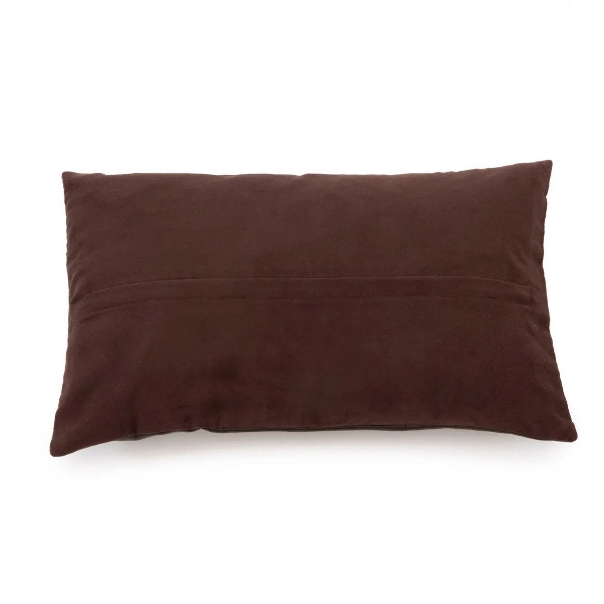 The Six Panel Leather Cushion Cover - Choco - 30x50 - LUXONAS HOME