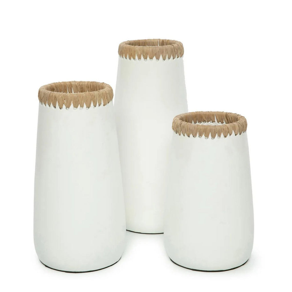The Sneaky Vase - White Natural - L - LUXONAS HOME