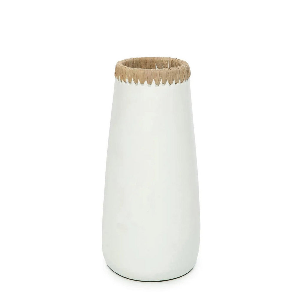 The Sneaky Vase - White Natural - L - LUXONAS HOME