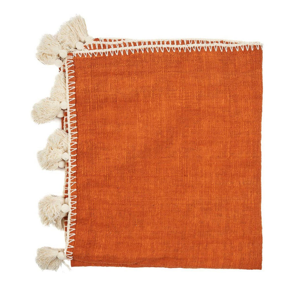 The Stitch Bed Throw - Terracotta - LUXONAS HOME