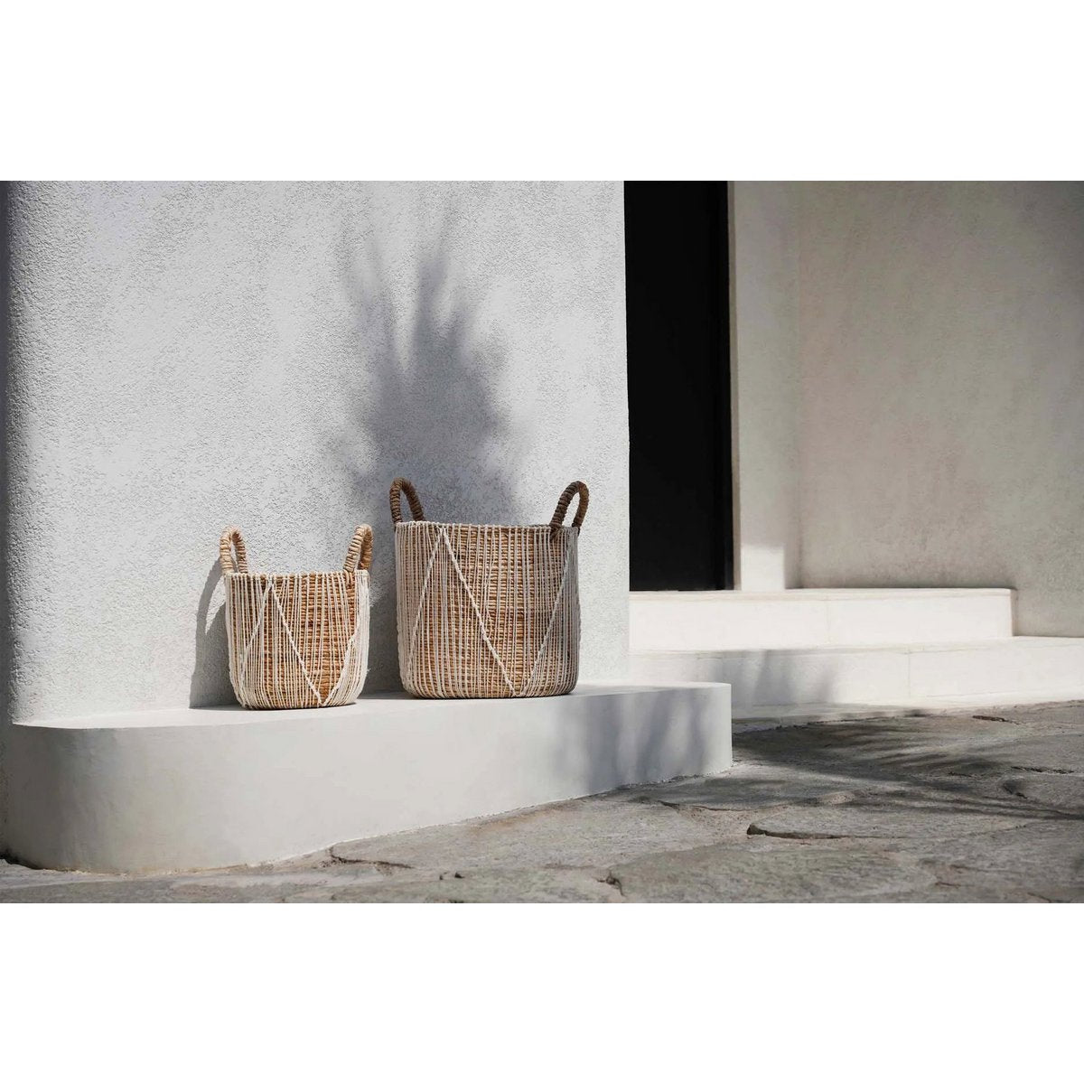 The Straight Stitched Macrame Basket - L - LUXONAS HOME