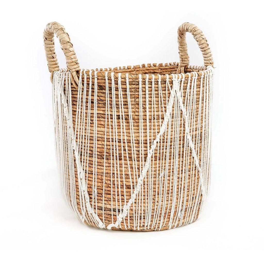 The Straight Stitched Macrame Basket - L - LUXONAS HOME