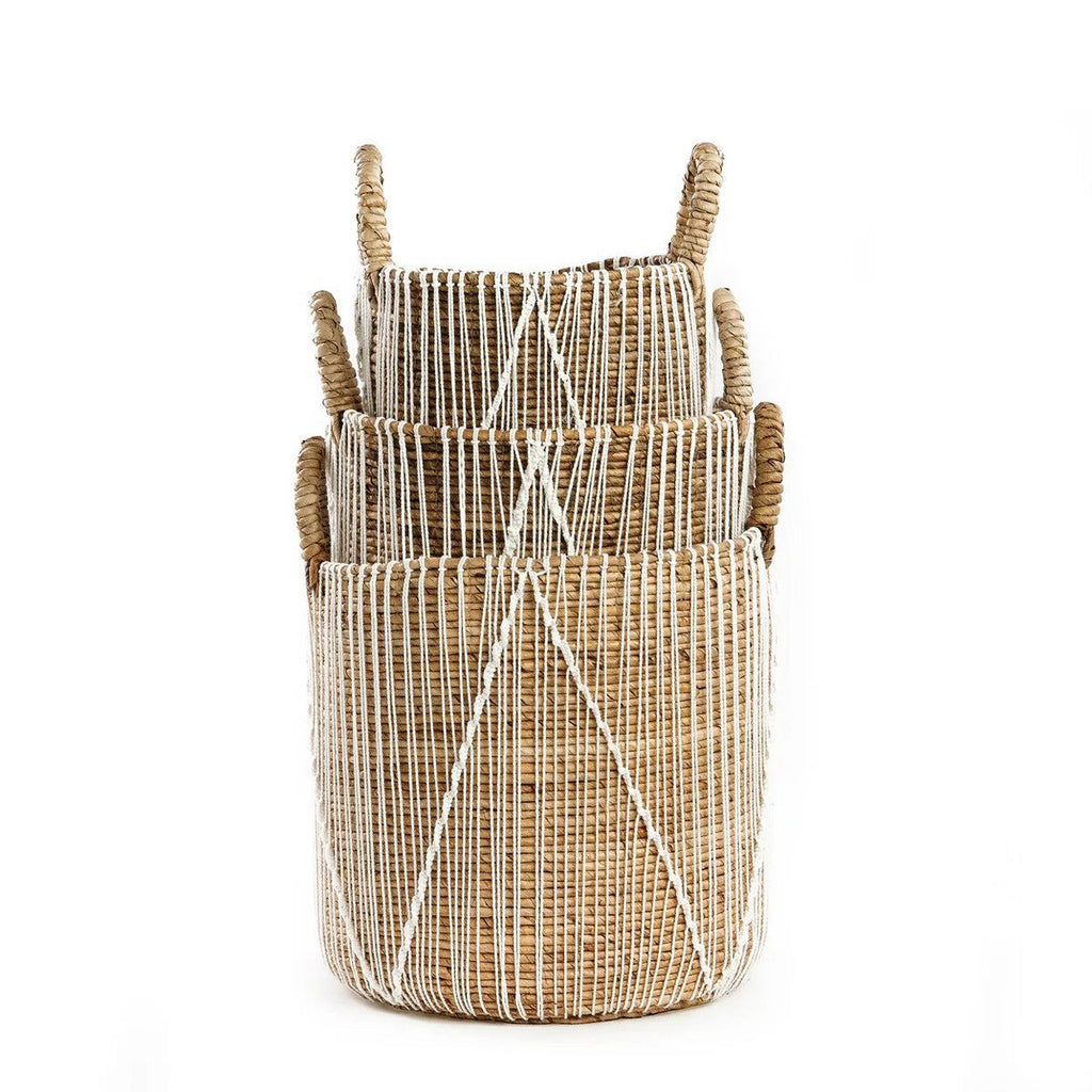 The Straight Stitched Macrame Basket - M - LUXONAS HOME