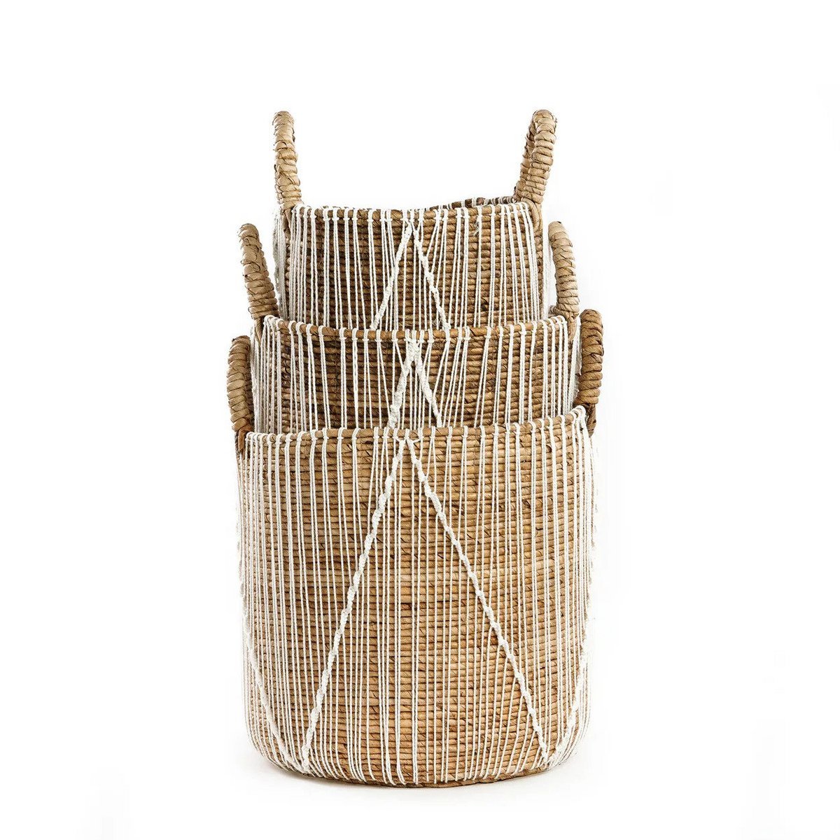 The Straight Stitched Macrame Basket - M - LUXONAS HOME