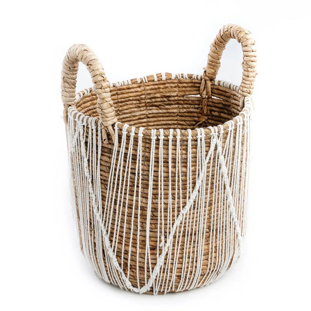 The Straight Stitched Macrame Basket - M - LUXONAS HOME