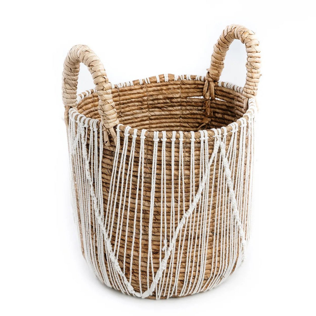 The Straight Stitched Macrame Basket - M - LUXONAS HOME