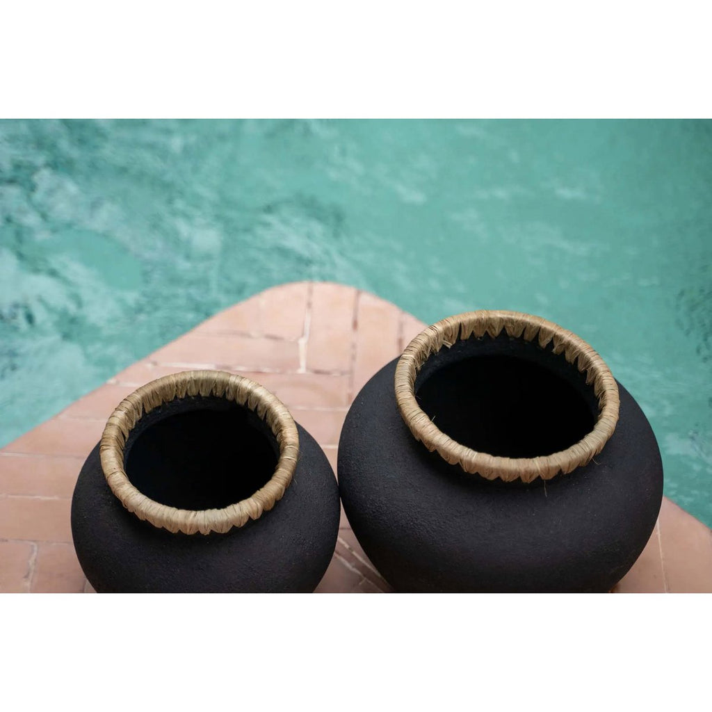 The Styly Vase - Black Natural - L - LUXONAS HOME