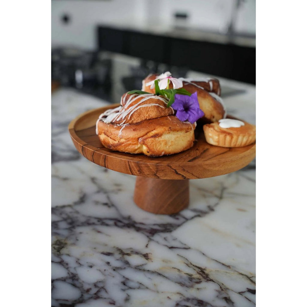 The Teak Root Cake Dish - M - LUXONAS HOME