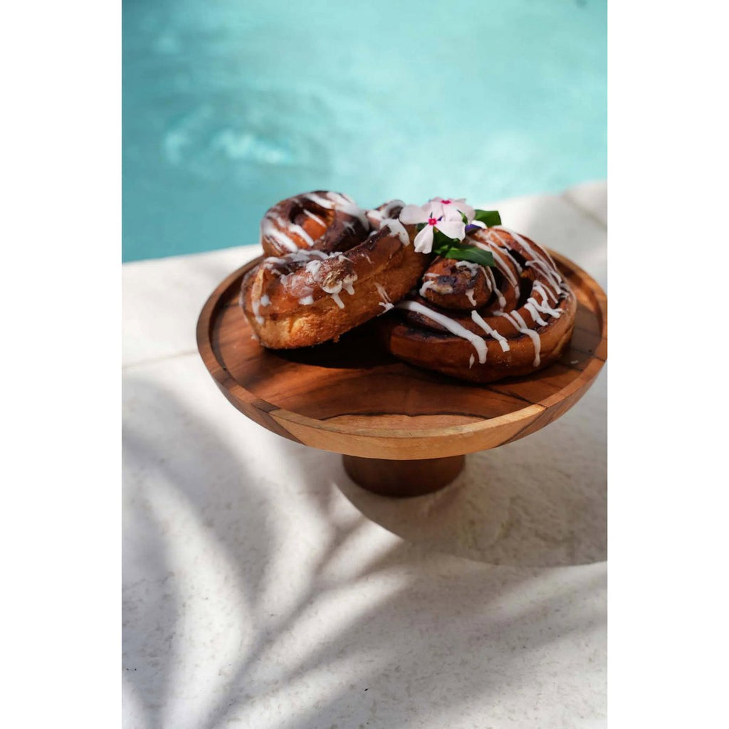 The Teak Root Cake Dish - M - LUXONAS HOME