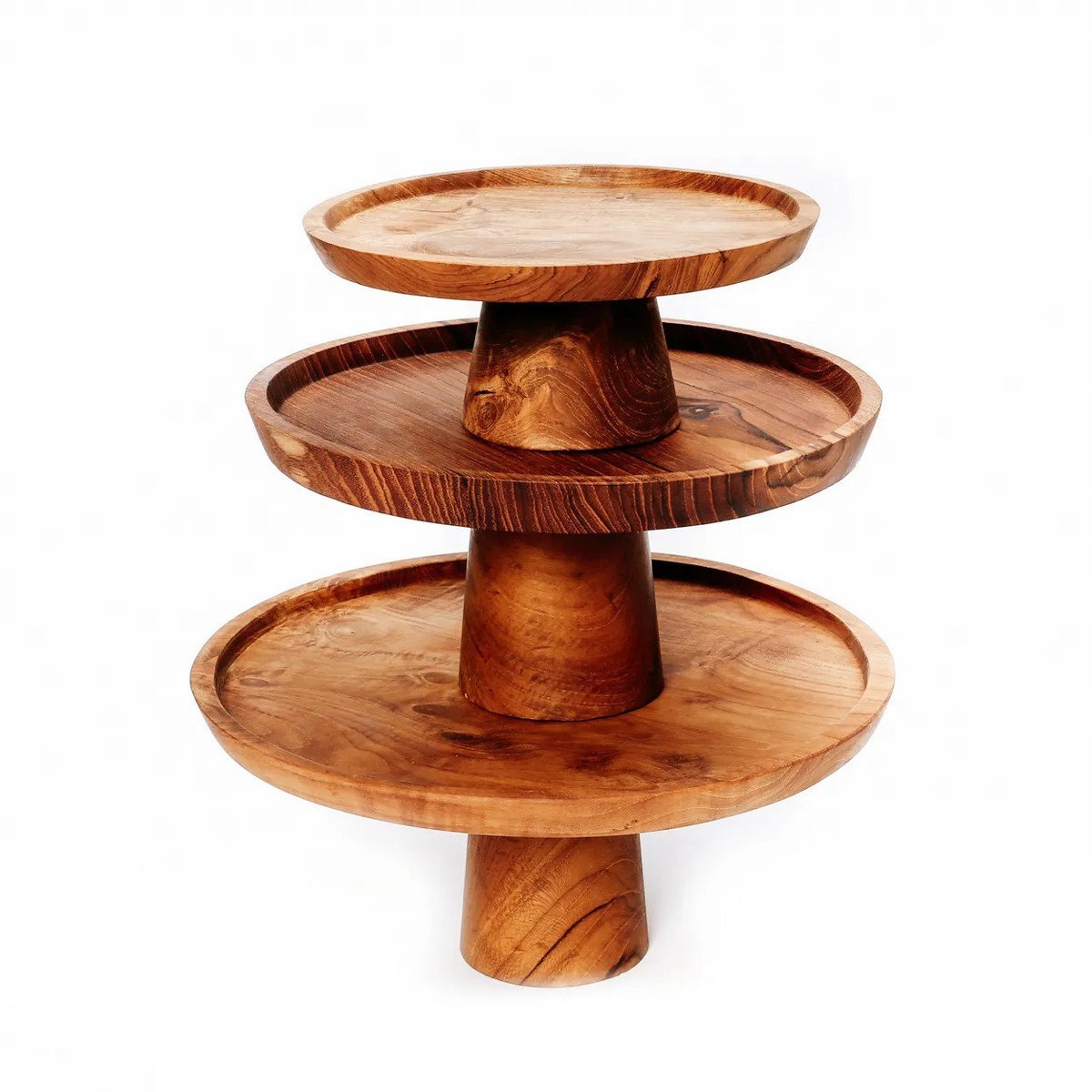 The Teak Root Cake Dish - S - LUXONAS HOME