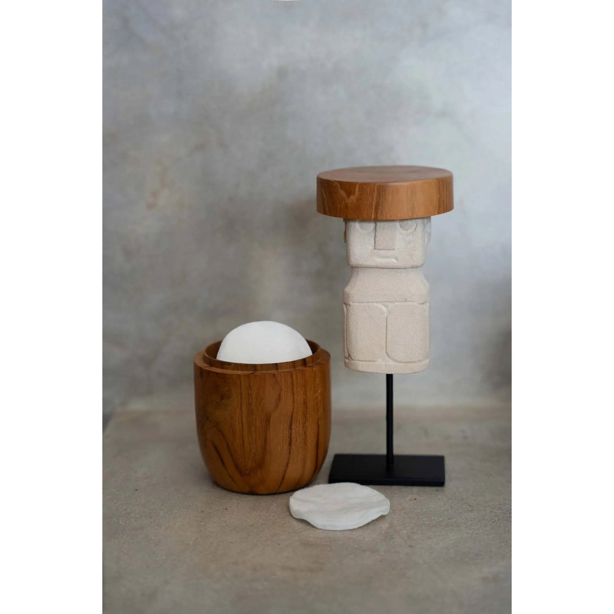 The Teak Root Jar Low - M - LUXONAS HOME