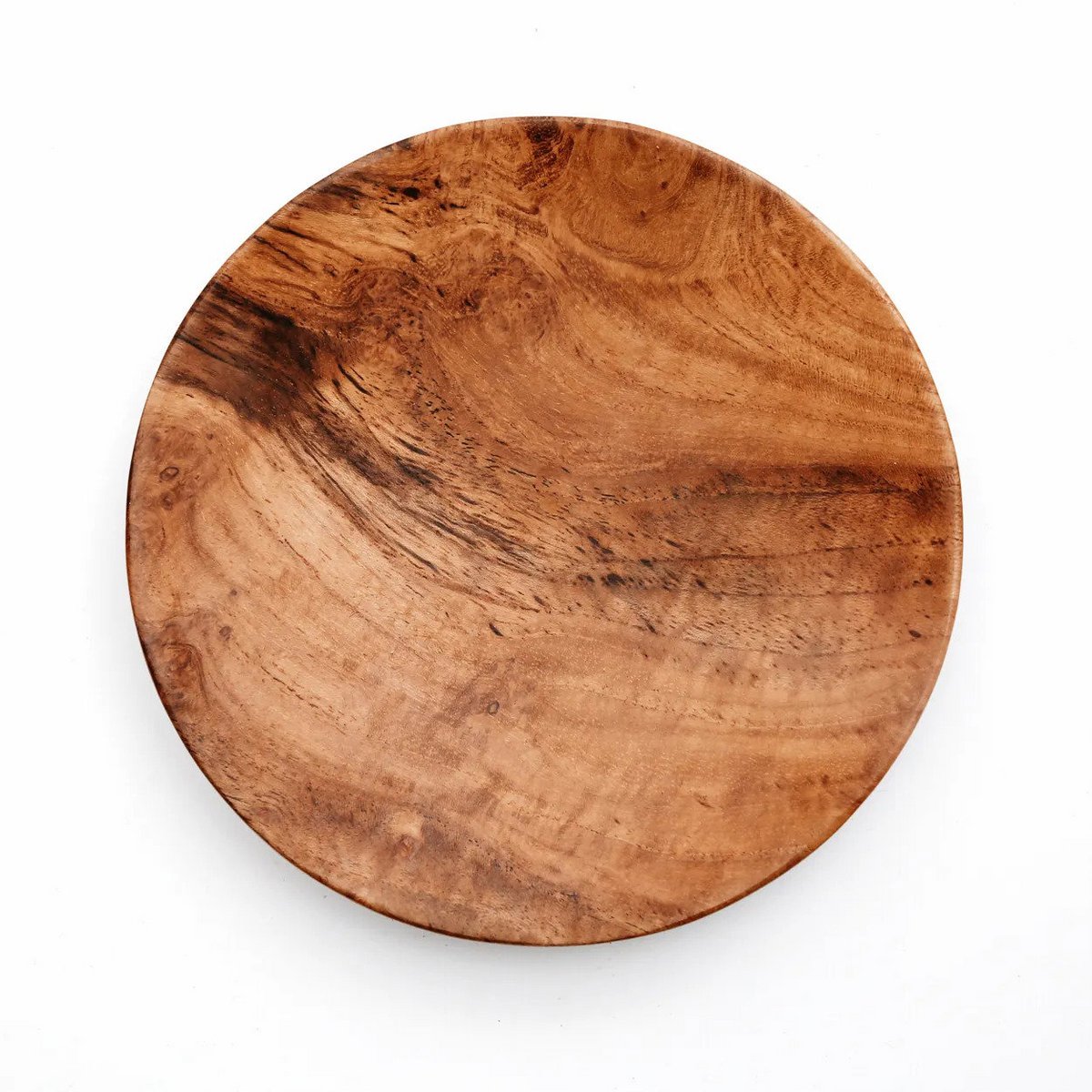 The Teak Root Round Plate - L - LUXONAS HOME