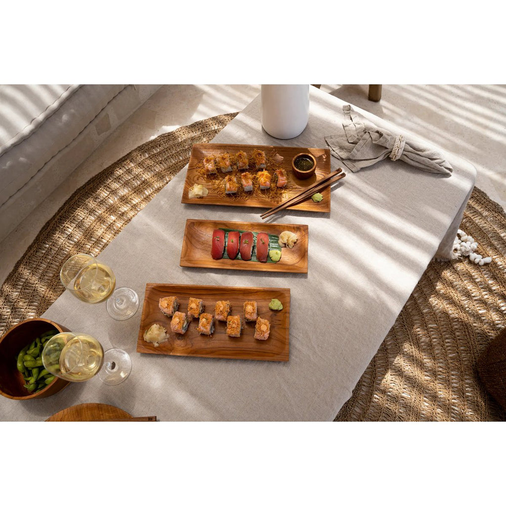 The Teak Root Sushi Plate - L - LUXONAS HOME