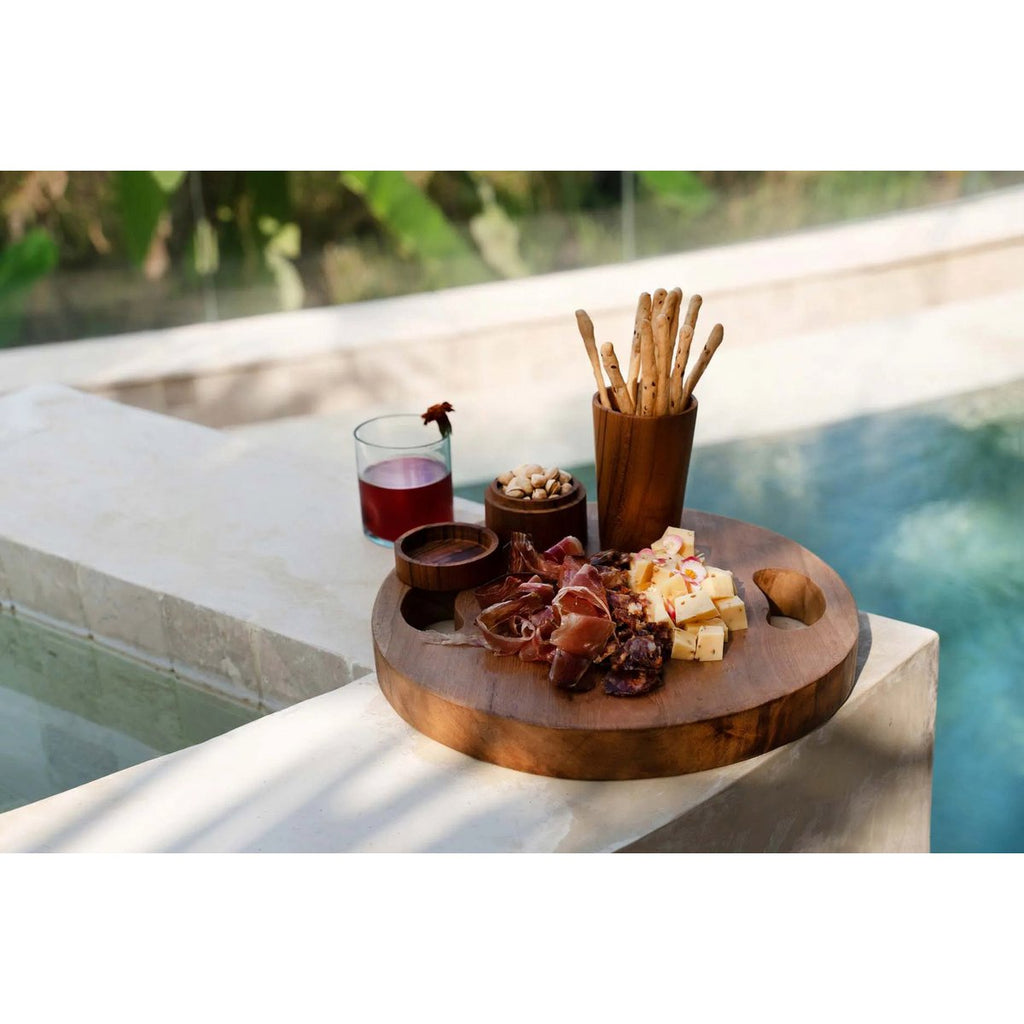 The Teak Root Tray - Natural - L - LUXONAS HOME