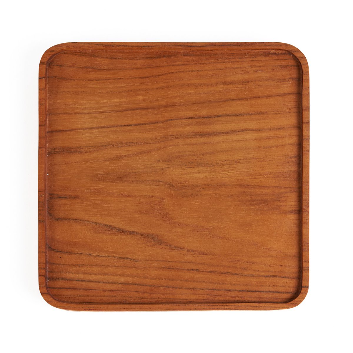The Teak Square Plate - Natural - S - LUXONAS HOME