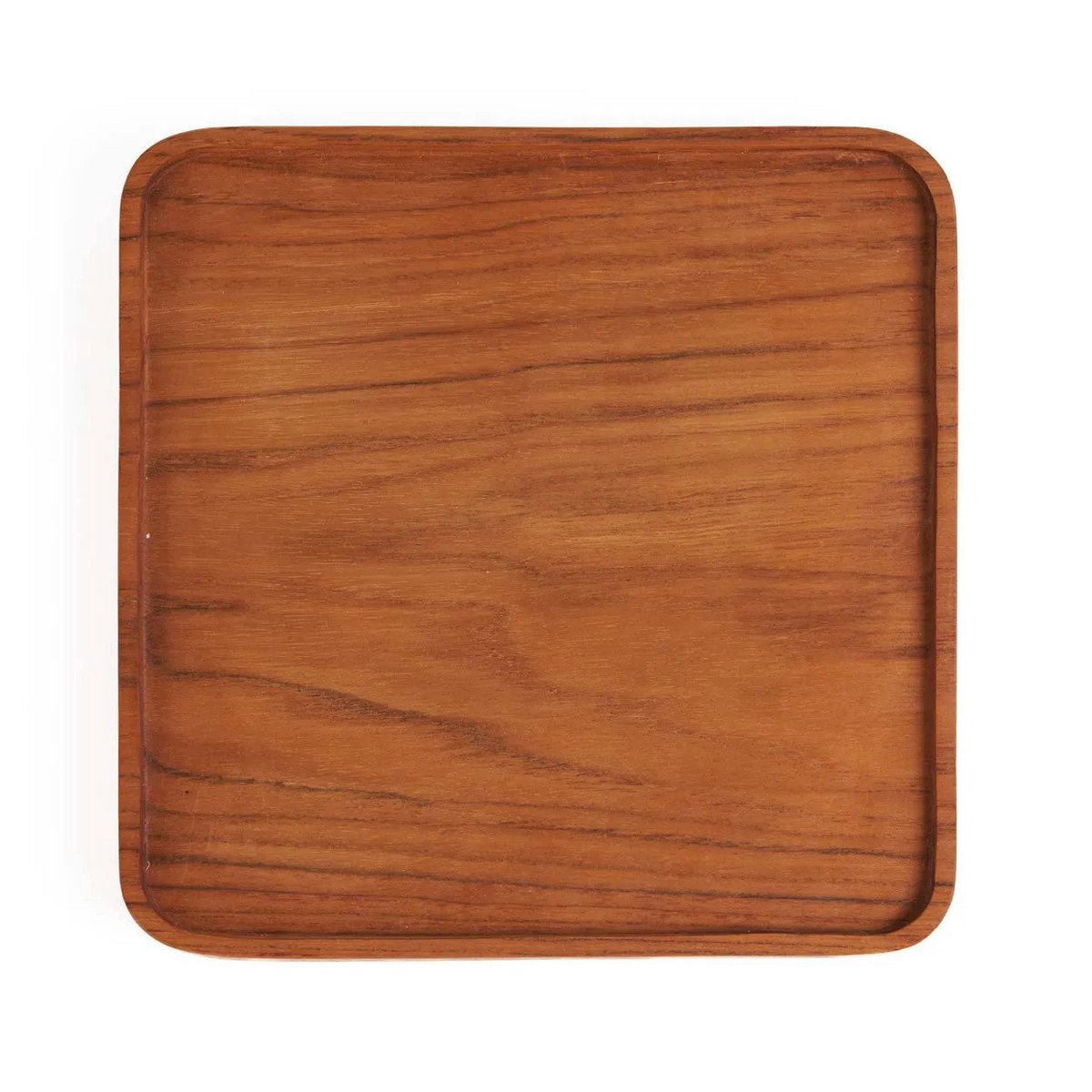 The Teak Square Plate - Natural - S - LUXONAS HOME