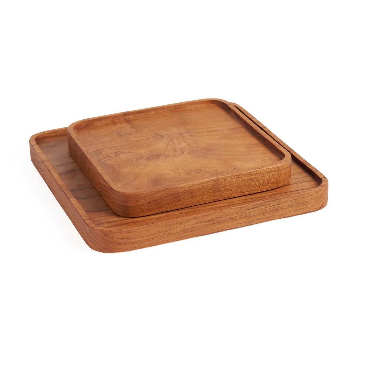 The Teak Square Plate - Natural - XS - LUXONAS HOME