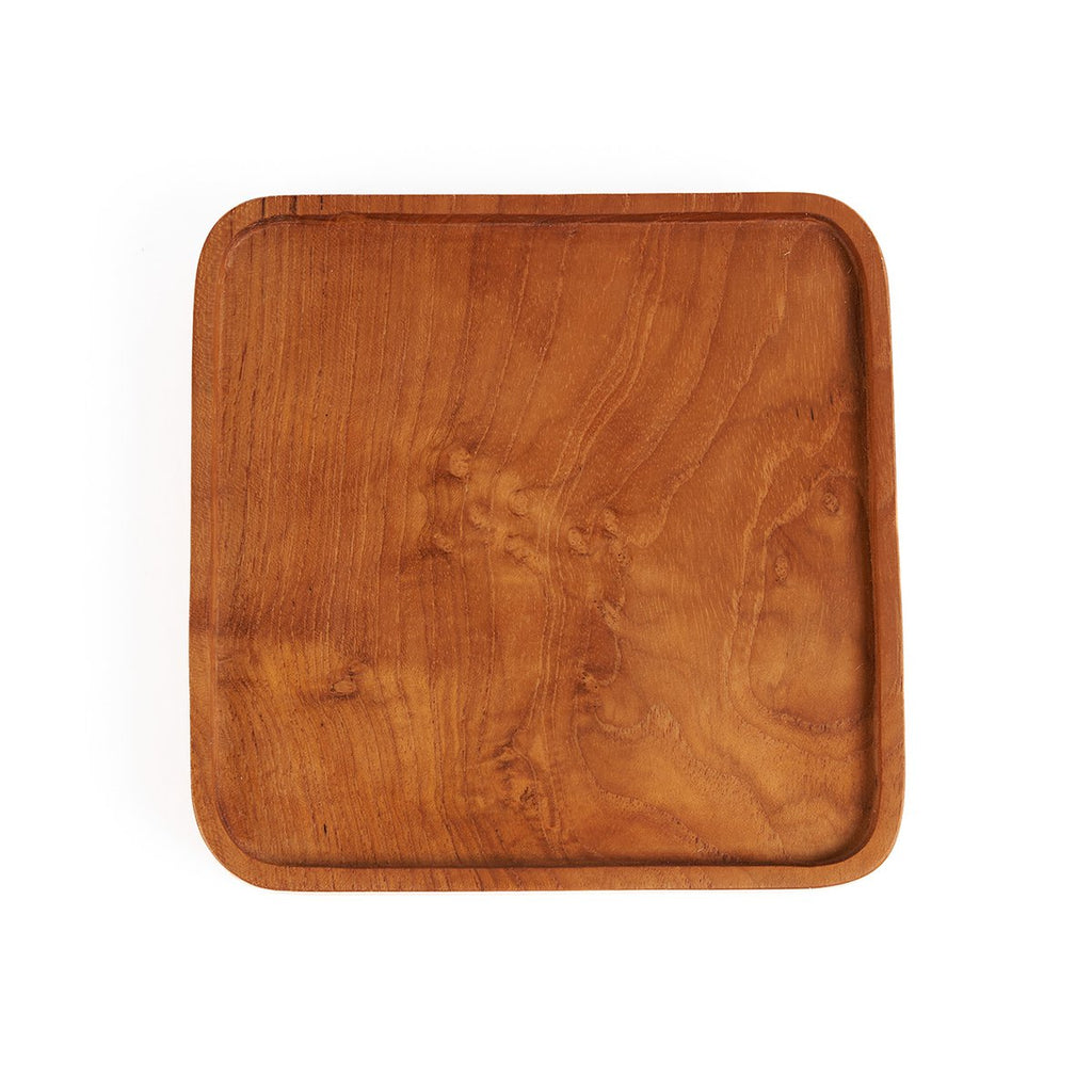 The Teak Square Plate - Natural - XS - LUXONAS HOME