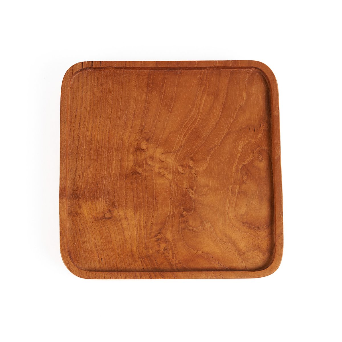 The Teak Square Plate - Natural - XS - LUXONAS HOME