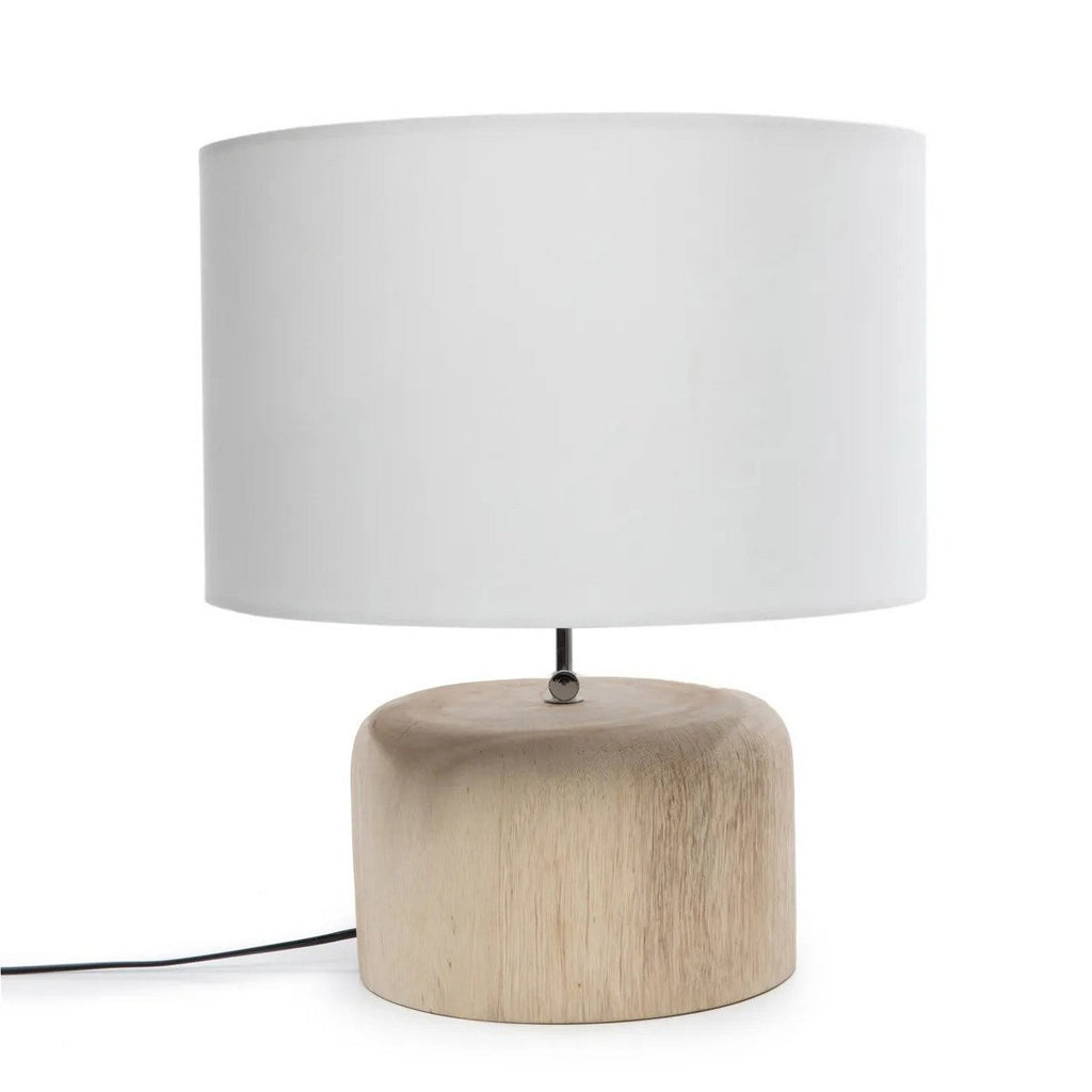 The Teak Wood Table Lamp Base - Natural - LUXONAS HOME