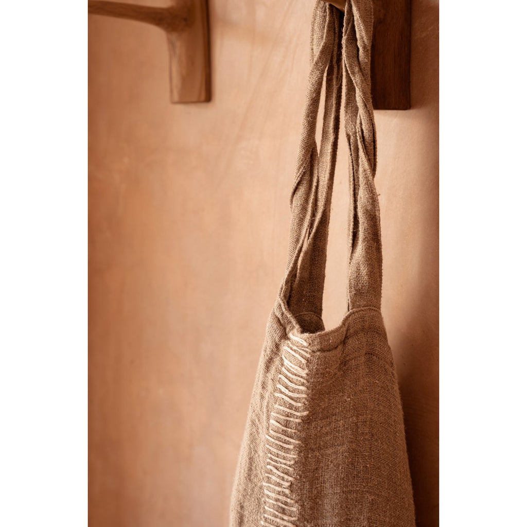 The Tote - ally Linen Shopper - Natural - LUXONAS HOME