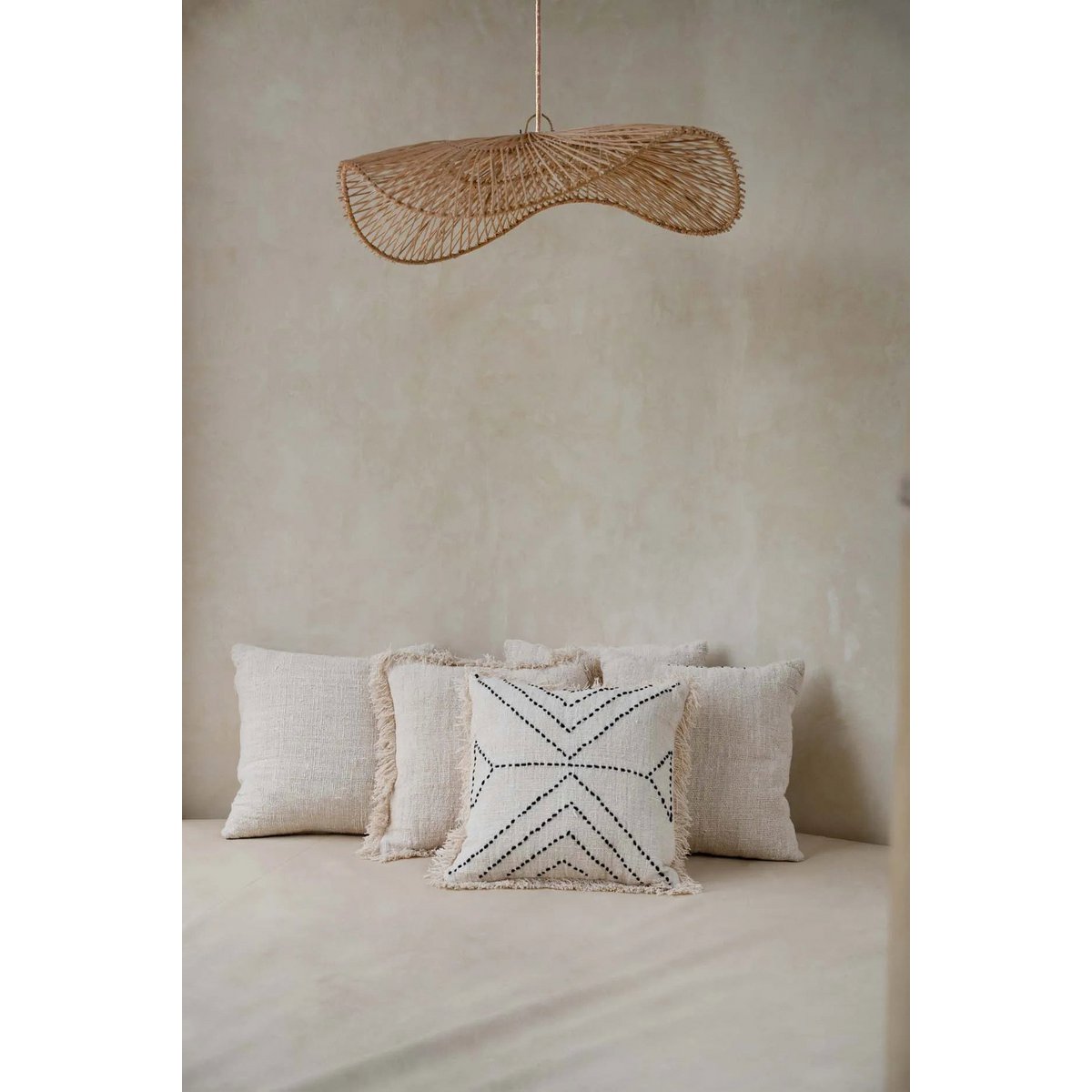 The Tribal Cushion Cover - Natural Black - LUXONAS HOME