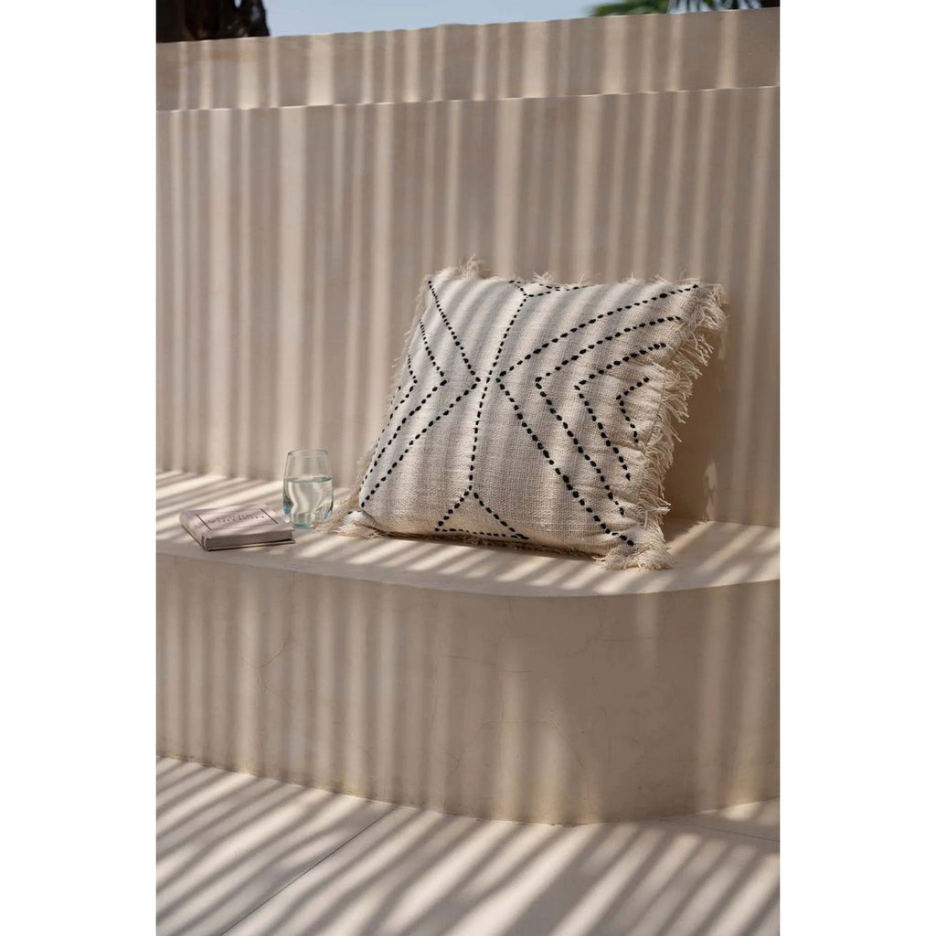 The Tribal Cushion Cover - Natural Black - LUXONAS HOME