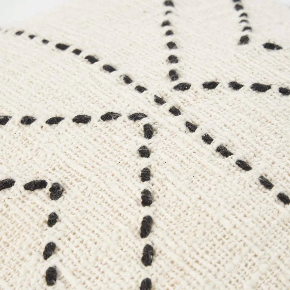 The Tribal Cushion Cover - Natural Black - LUXONAS HOME