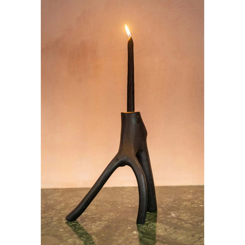 The Triple Twig Candle Holder - Black - LUXONAS HOME