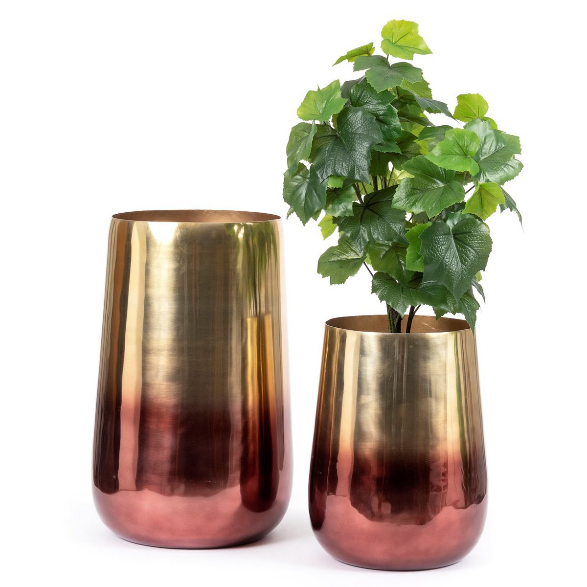 The Two Tone Brass Planter - Brass - XL - LUXONAS HOME