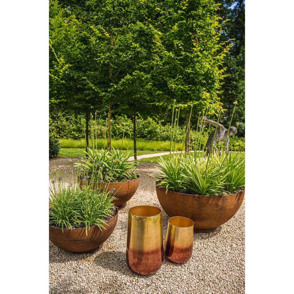 The Two Tone Brass Planter - Brass - XL - LUXONAS HOME