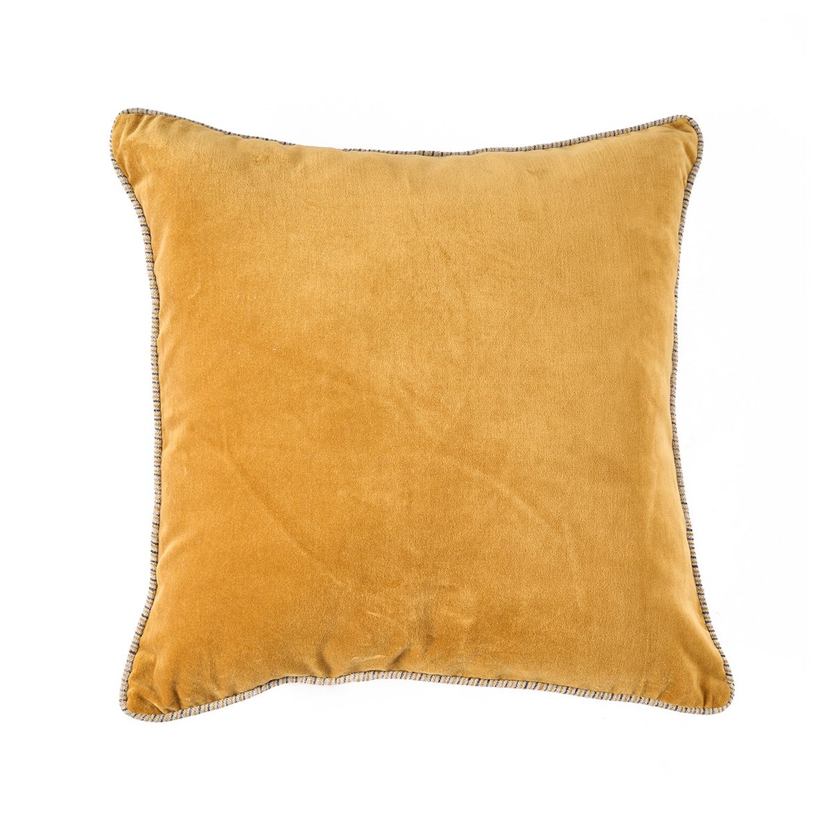 The Velvet Crush Cushion Cover - Mustard - 50x50 - LUXONAS HOME
