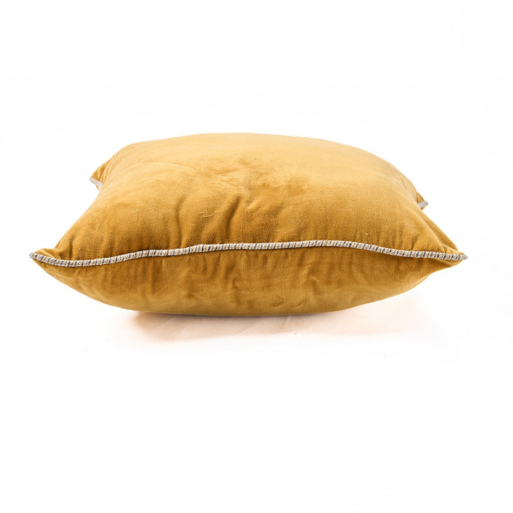 The Velvet Crush Cushion Cover - Mustard - 50x50 - LUXONAS HOME