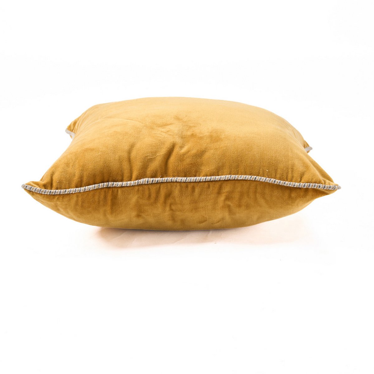The Velvet Crush Cushion Cover - Mustard - 50x50 - LUXONAS HOME