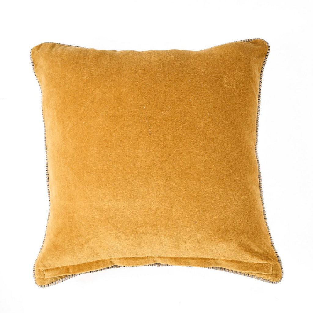 The Velvet Crush Cushion Cover - Mustard - 50x50 - LUXONAS HOME