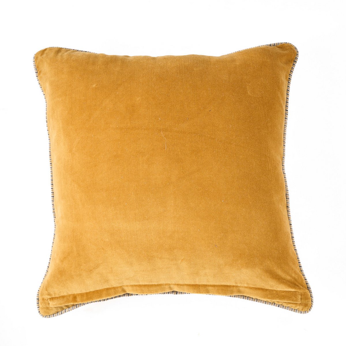 The Velvet Crush Cushion Cover - Mustard - 50x50 - LUXONAS HOME