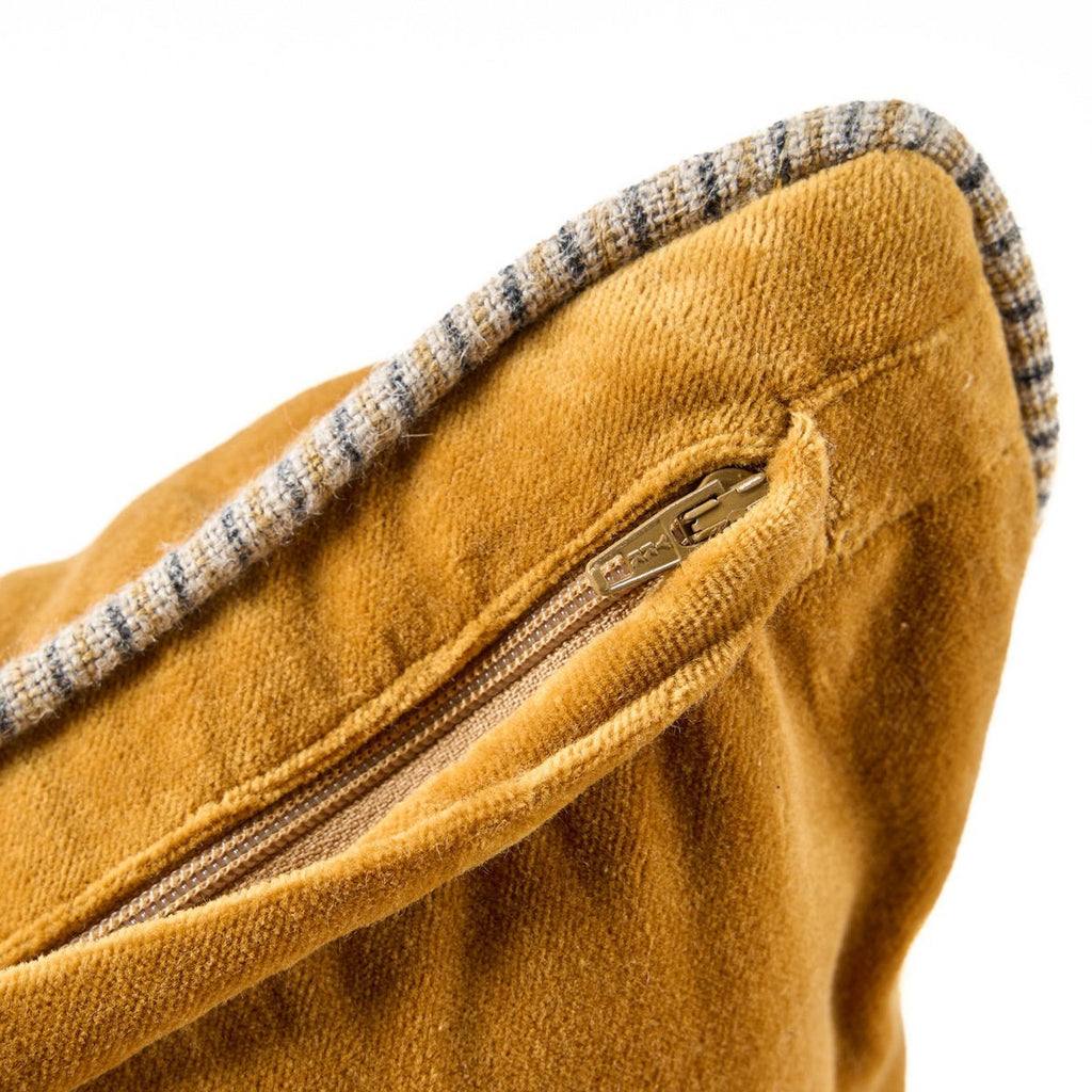 The Velvet Crush Cushion Cover - Mustard - 50x50 - LUXONAS HOME