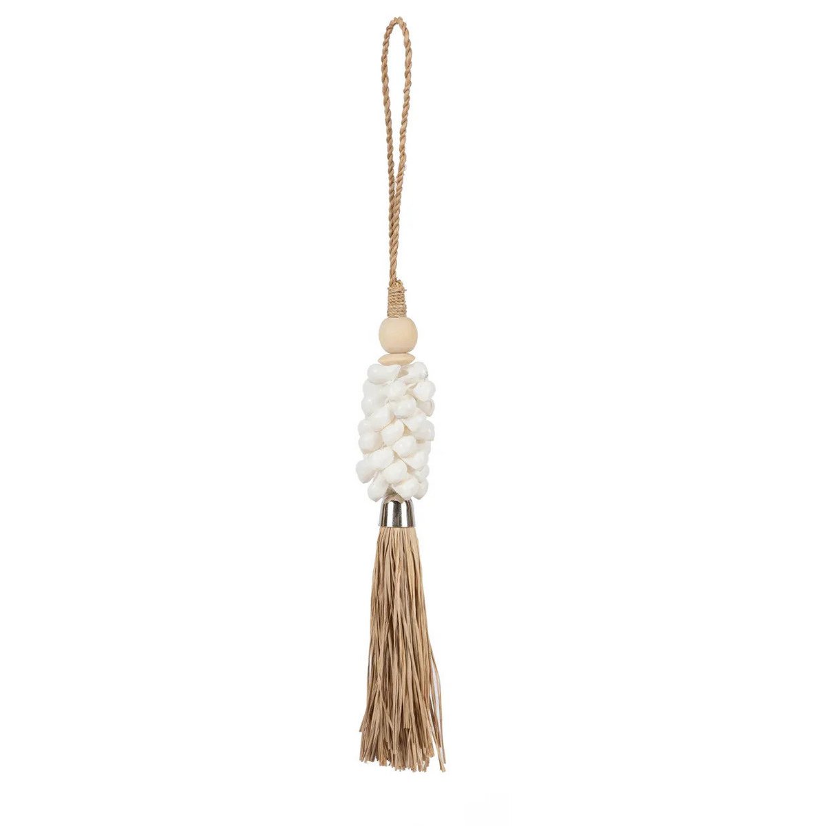 The White Shell and Raffia Tassel - LUXONAS HOME