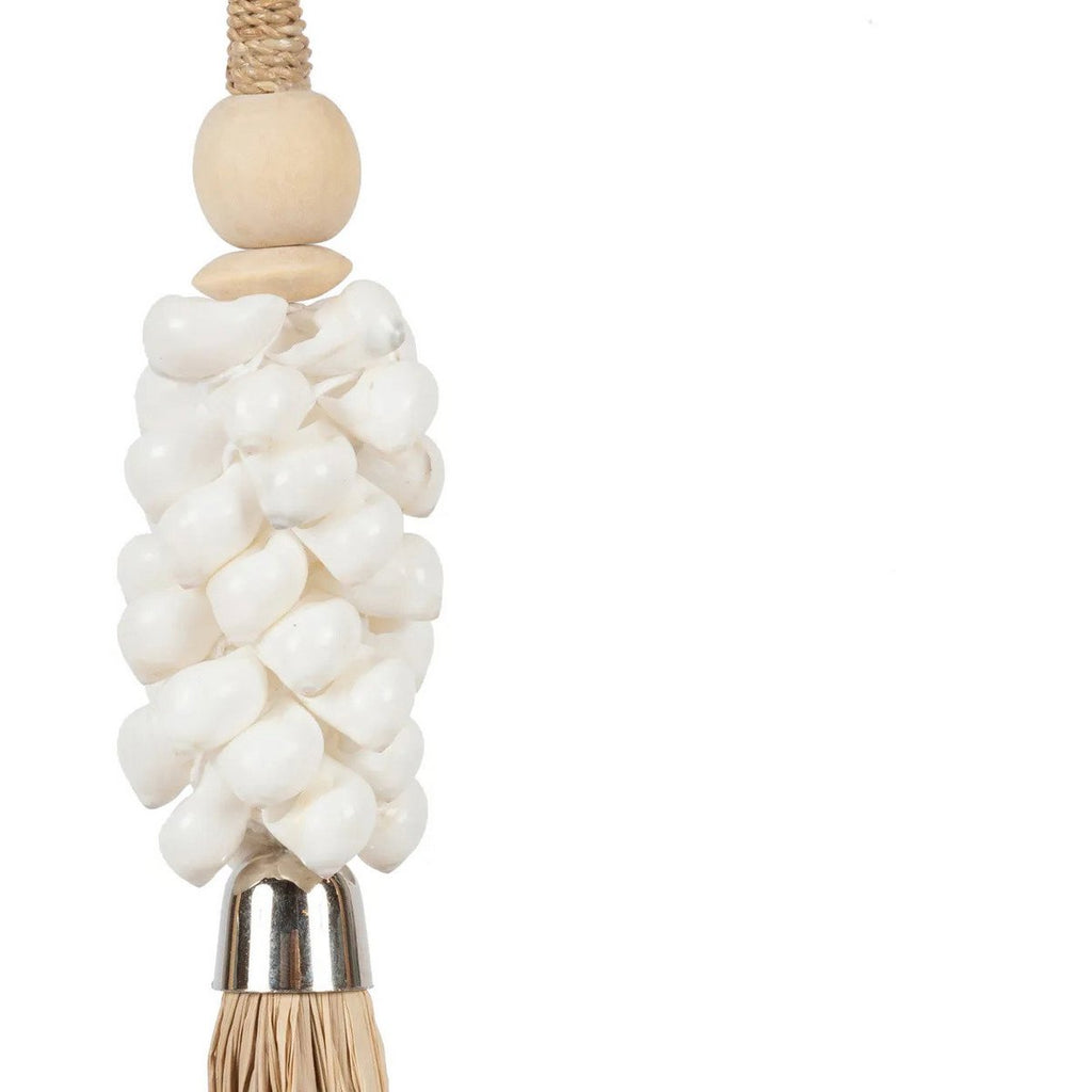 The White Shell and Raffia Tassel - LUXONAS HOME