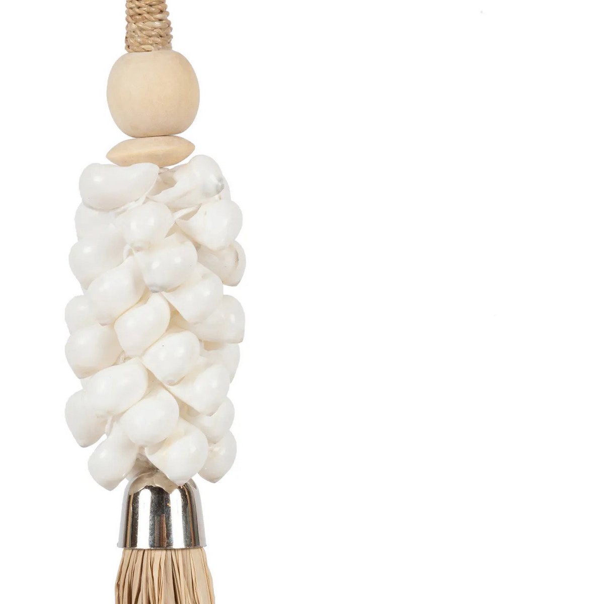 The White Shell and Raffia Tassel - LUXONAS HOME